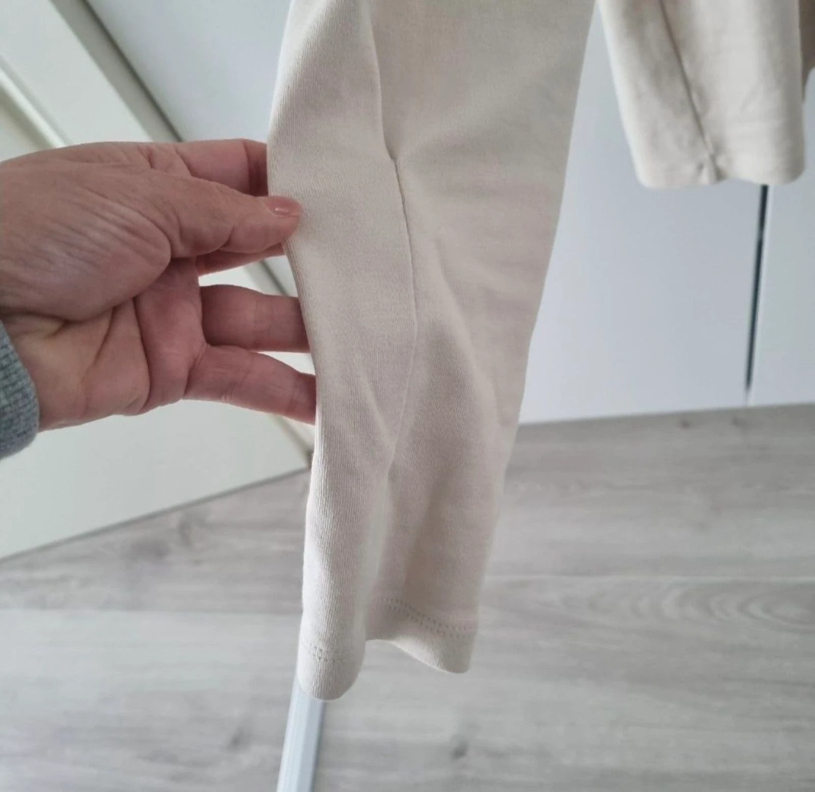 AWARE by Vero Moda Haut/Chemisier à manches bouffantes Beige (100% Coton Biologique) – Taille L (Grand) – photo 3